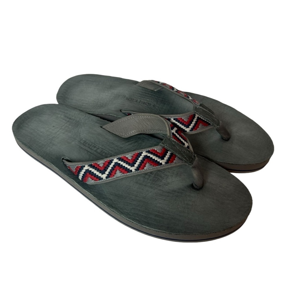 hari mari mens flip flap sandals Gray Multicolored size 11